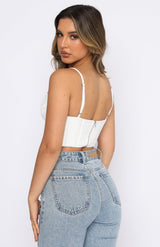 Partma Fishbone Boning Tank Tops Camis