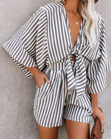 Striped One-Piece Shorts